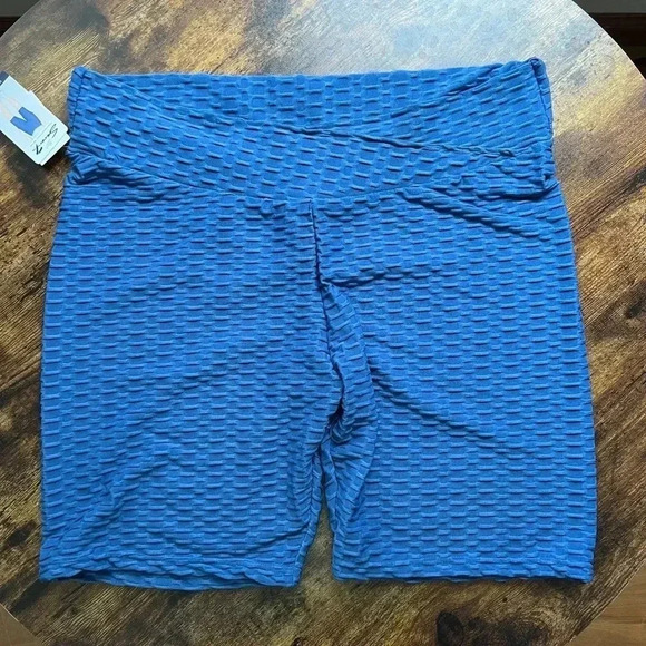 Seven7 honeycomb federal blue woman’s biker short. Size: XXL - Picture 1 of 12